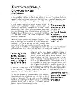 Andrew Mayne - Three Steps to Dramatic Magic