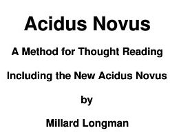Al Mann - Acidus Novus (Plus included)