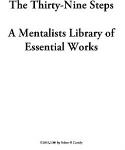 Bob Cassidy - 39 Steps To Mentalism