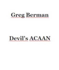 Greg Berman - Devil's Acaan