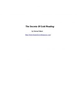 Secrets of Cold Reading- Steven Peliari