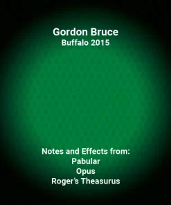 Gordon Bruce - Buffalo 2015 Lecture Notes