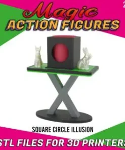 Square Circle Illusion - 3D Printable Action figure CREATIVITY LAB